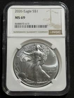 2026 $1 American Silver Eagle NGC MS69 Brown Label!!!!!! One day Sale!!!