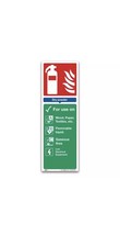 Dry Powder Fire Extinguisher Instruction Sign, 300x100mm, Plastic - Fire Safety