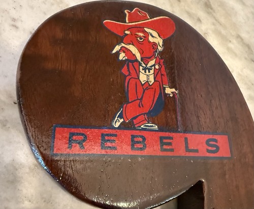 Espositore da parete vintage Ole Miss Rebels Col Reb - Foto 2 di 4