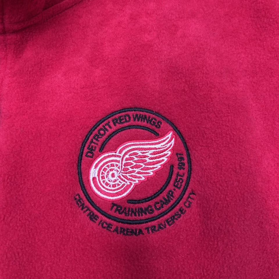 Vintage Detroit Red Wings 1997 Training Camp Hockey Fleece Vest Sz Small - Image 4 of 4