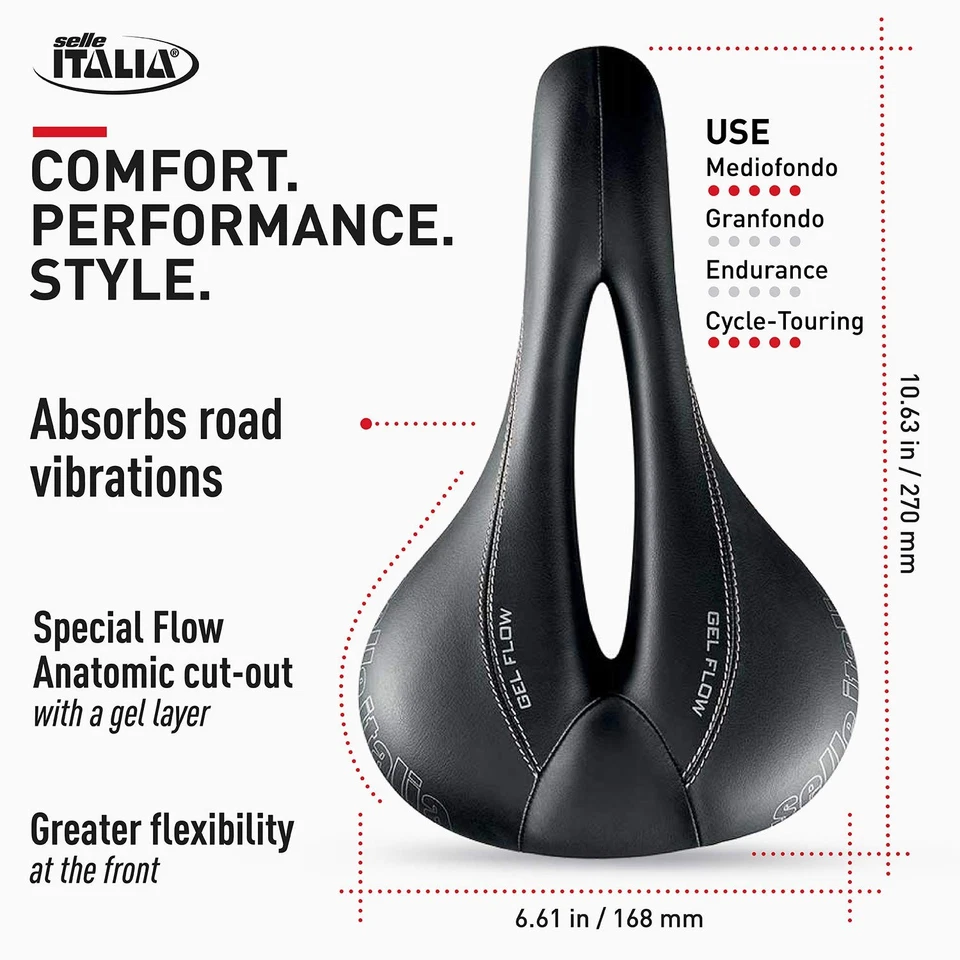 Sillín Selle Italia, Donna, MTB y bicicleta de carretera - para mujer, negro Foto 2 de 2