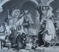 REYNARD THE FOX ~1852~ POEM Goethe ENGRAVINGS LEUTEMANN Anthropomorphic FABLE