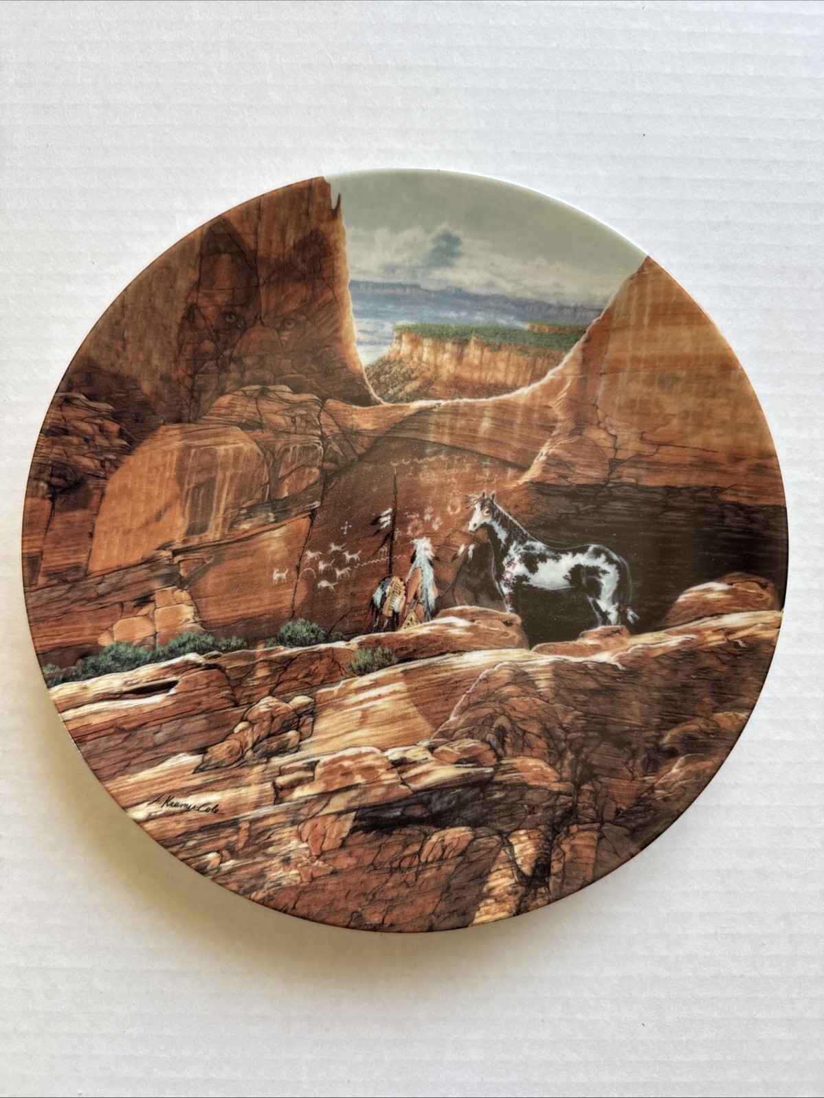 Wolfpack of the Ancients Plate 4 Native American Indian Nature Art