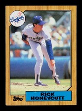 Rick Honeycutt Los Angeles Dodgers Baseball Topps Trading Card