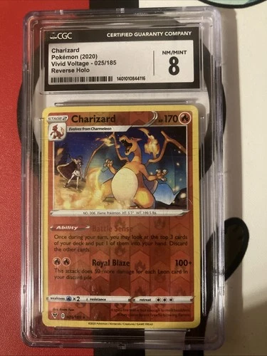 2020 Pokemon Charizard Vivid Voltage 025/185 Reverse Holo CGC 8