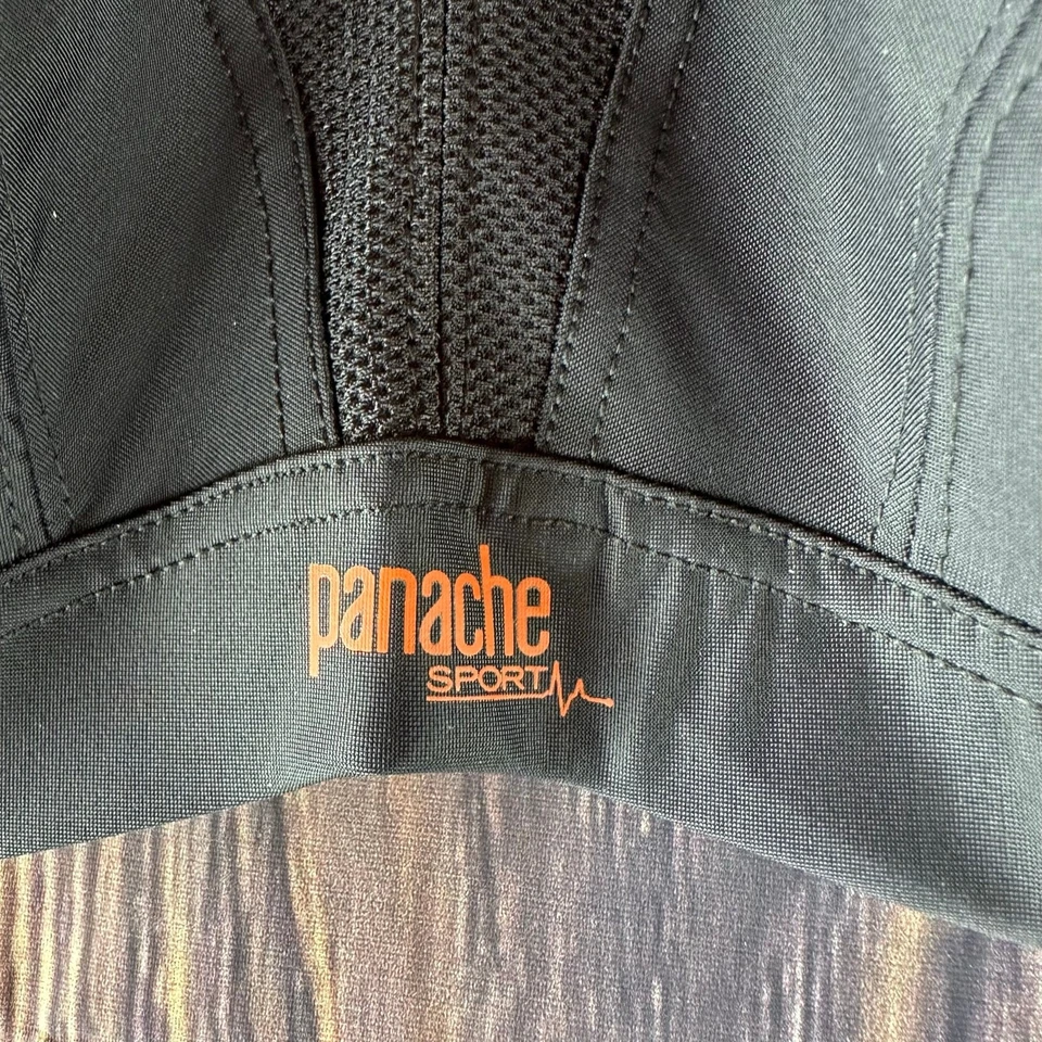 Nuevo con etiquetas Sujetador deportivo Panache High Impact con aros Negro 30D Cobertura completa Foto 3 de 4