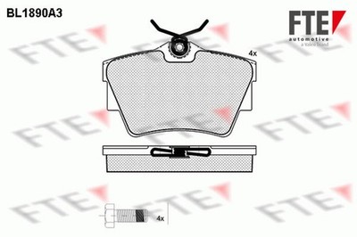 Bremsbelagsatz Scheibenbremse FTE 9010474 für OPEL VIVARO X83 Bus X82 CDTI A07 3