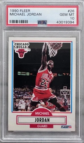 1990 Fleer #26 Michael Jordan Card PSA 10 HOF Chicago Bulls GOAT