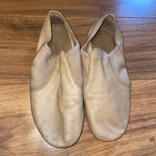 Capezio E Series Slip On Jazz Dance Shoe Leather Carmel Tan EJZA Adult