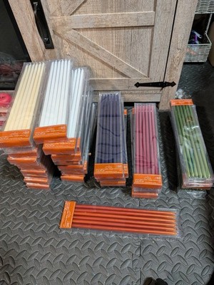 12 pack- Narrow Taper Candles- unscented- 11.7 inches- Brand New -white
