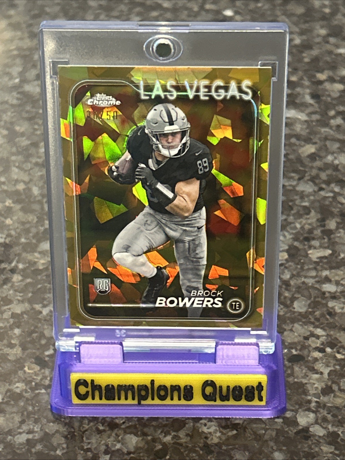 2024 Topps Chrome Sapphire Brock Bowers Gold /50