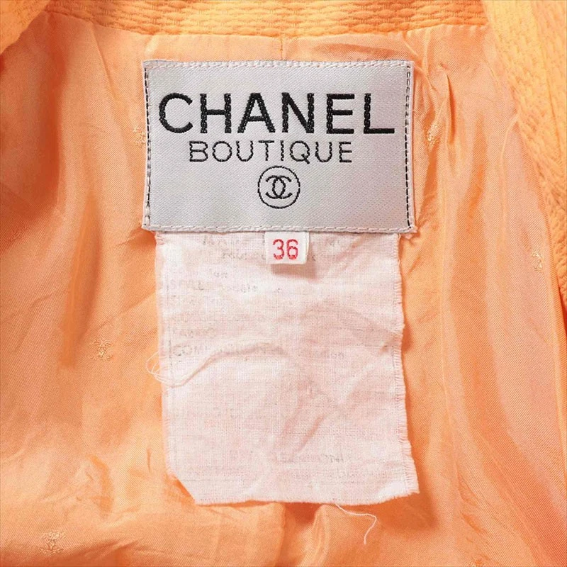 Giacca CHANEL COCO con bottoni taglia:36 giacca arancione WS10392