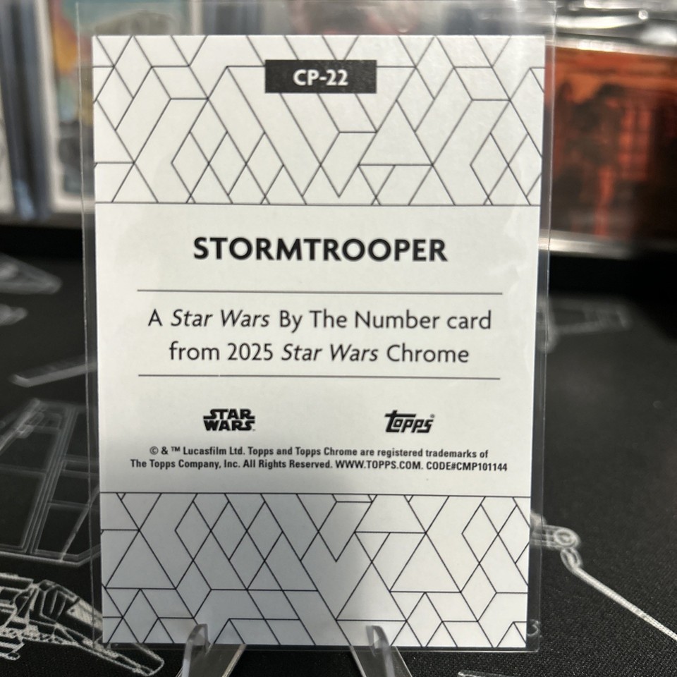 Stormtrooper CP-22 By The Number Card Topps Chrome Star Wars | eBay