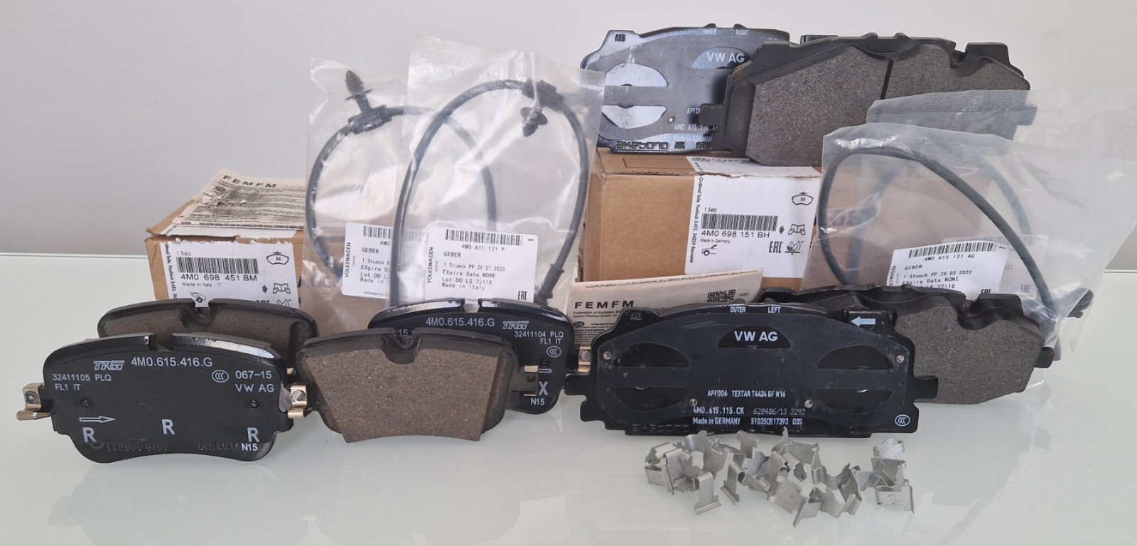 Genuine Audi Front & Rear Brake Pads | A6 A7 A8 Q7 Q8 | 4M0698151BH 4M0698451BM