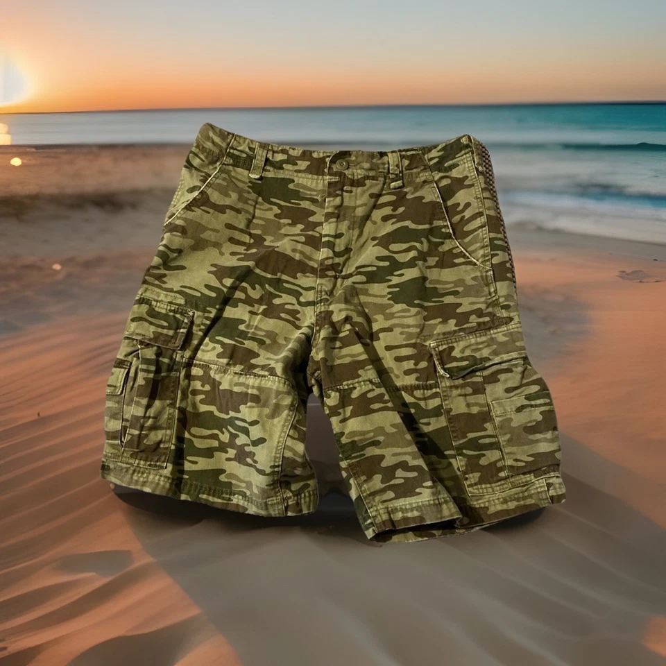 Steve & Barry’s Cargo Shorts Men's Size 33 Camouflage Baggy Y2K Skater RN98572 - Image 2 of 4