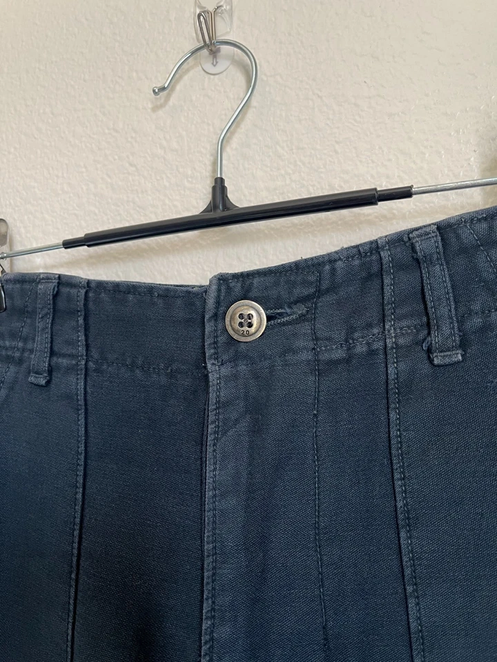 Pantalón Greg Lauren Algodón/Seda Ajustado Patchwork Calce Ajustado Ejército en Índigo Talla 1/Pequeño Foto 3 de 4