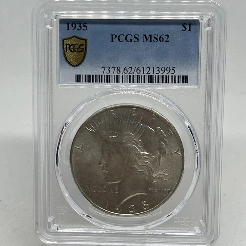 1935-P Peace Silver Dollar $1 PCGS MS62 90% Philadelphia Uncirculated US Coin
