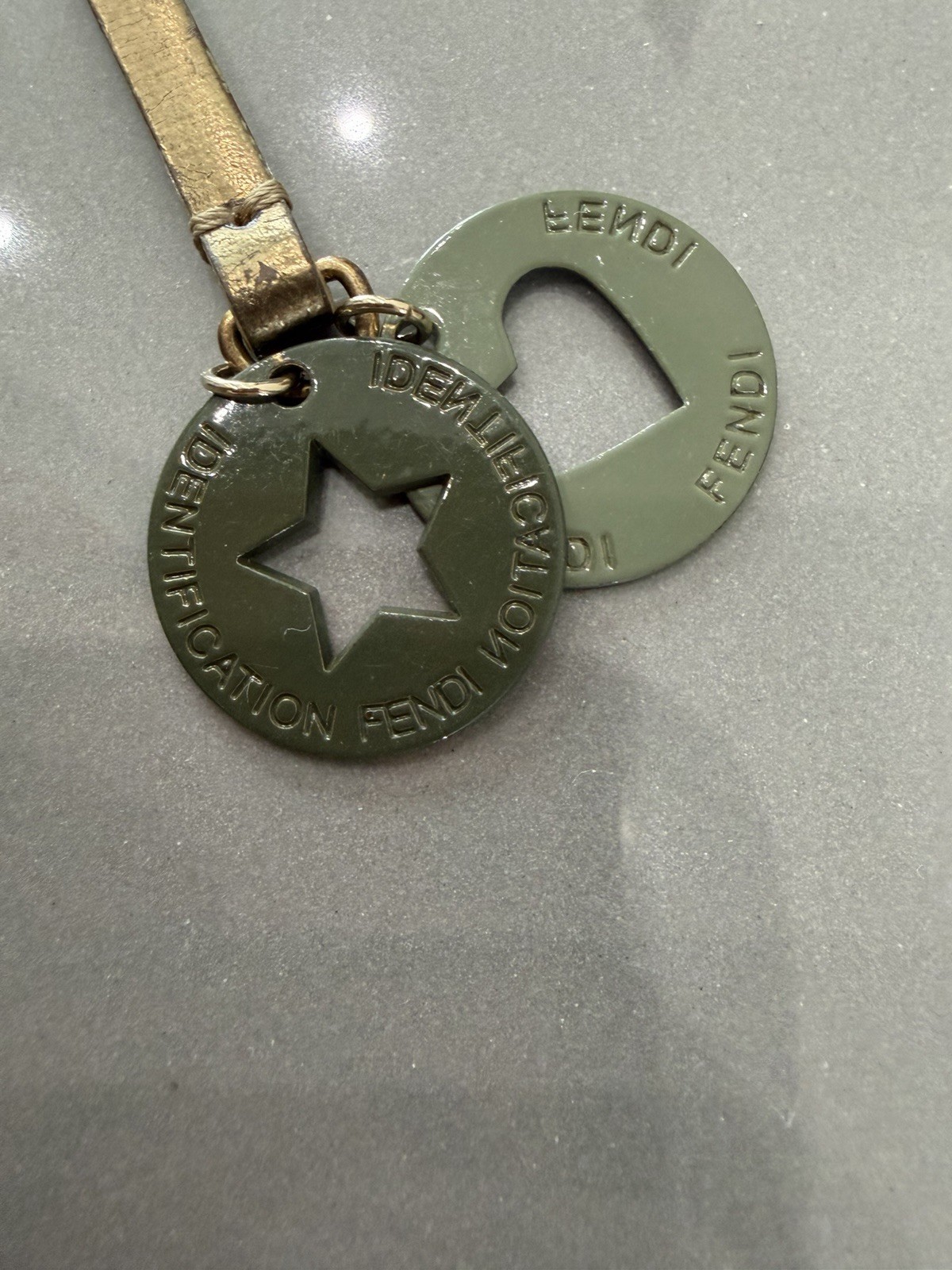 Fendi charm strap key ring with heart And Star Motif thumbnail 9