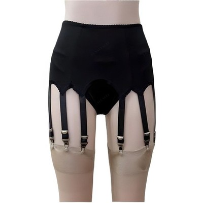 Retro Classic 12 Straps Garter Belt Metal Clips Underwear Lingerie Plus Size
