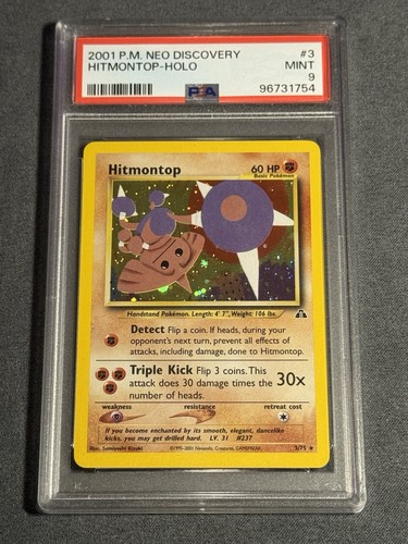 Hitmontop (Unlimited) graded PSA 9 for sale on eBay
