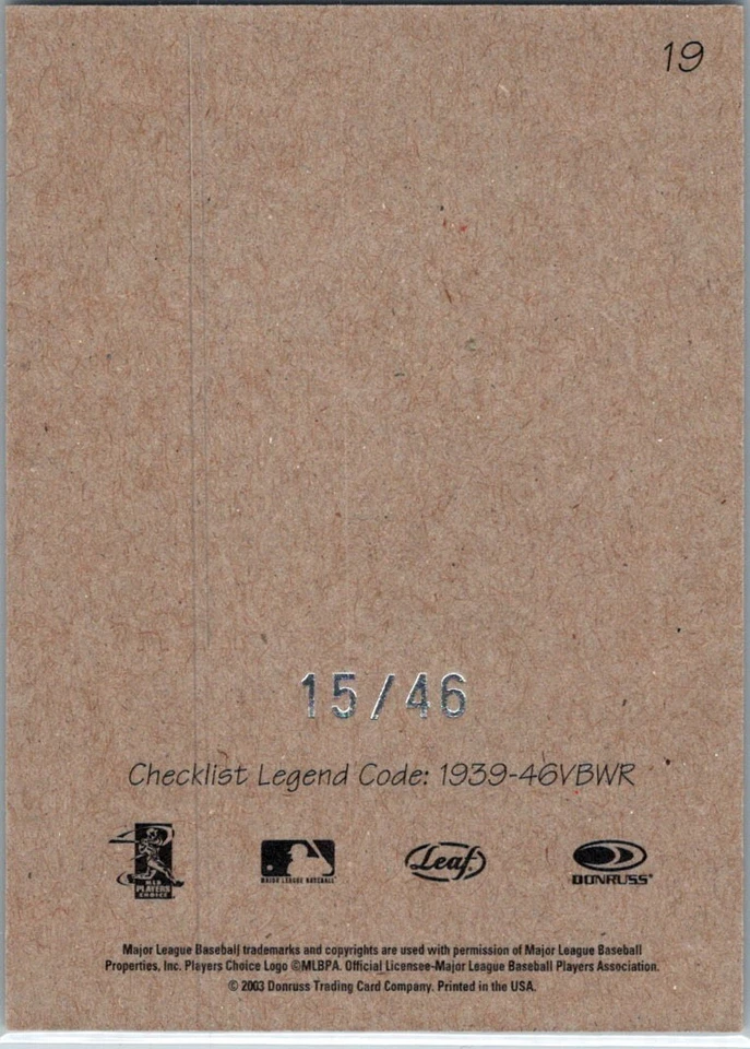 2004 Leaf - Exhibits Hideo Nomo No19 1939-46 Best Wishes Right /46 Dodgers - Изображение 2 из 2