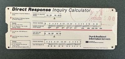Vintage 1992 Dun & Bradstreet Direct Response Cost Calculator