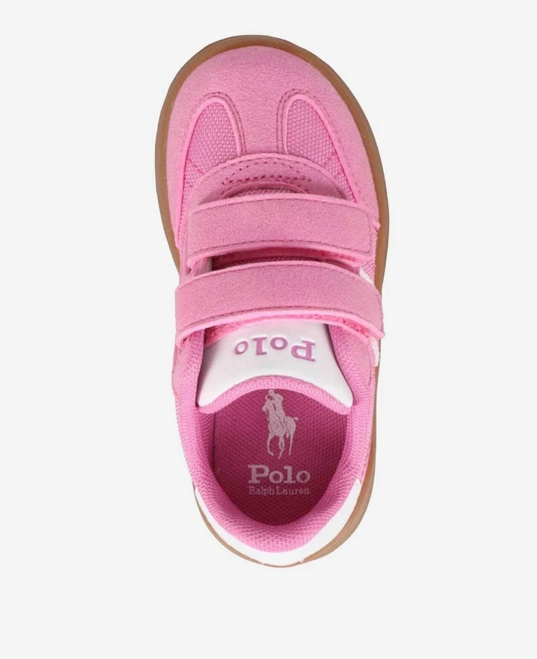 Polo Ralph Lauren Heritage Court III T-Toe EZ Trainers Pink Toddler US 6/ EU 22 - Image 2 of 4