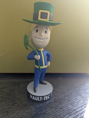 Fallout 4 Luck Vault Boy Bobblehead Collectible Model - Gaming Heads - See Pics