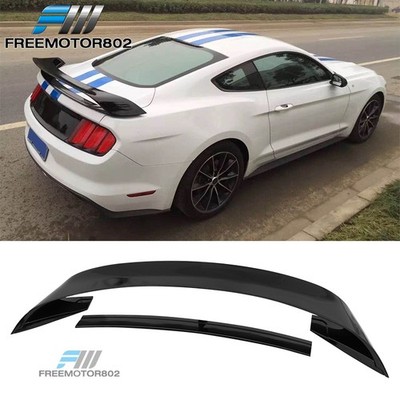 Fits 15-23 Mustang GT350 GT350R Style Rear Trunk Spoiler Wing Gloss Black ABS