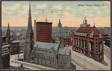 Hardware Store, Church at Shelton Square Buffalo NY postcard 1910