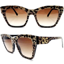 Authentic DOLCE & GABBANA D&G 4384 3163/13 53-20-145 Leopard Sunglasses Italy