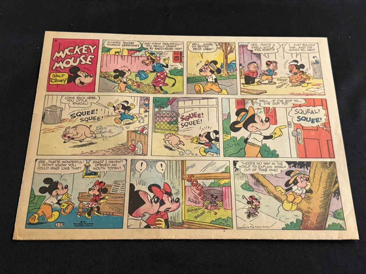 Mickey Mouse Disney Comic Strips with Vintage for sale | eBay