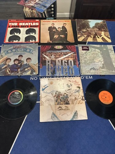 The Beatles Lot Of 9 Vinyl Albums Abbey Road Sgt Pepper’s A Hard Days Night