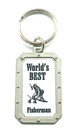Vintage "World's Best Fisherman" Keychain Keyring — photo 1