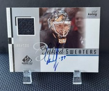 Upper Deck 2001-02 SP Game-Used Inked Sweaters Auto /100 Olaf Kolzig Capitals