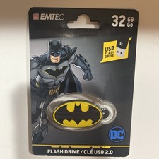 EMTEC Batman 32GB USB Flash Drive Keychain NEW SEALED DC Comics
