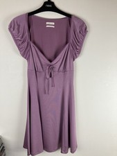 Urban Outfitters Dress Small V neck Mauve Light Purple Short Sleeve Silky Feel