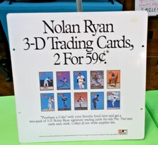 1993 WHATABURGER ADVERTISING SIGN PLASTIC NOLAN RYAN 14X14 COCA-COLA