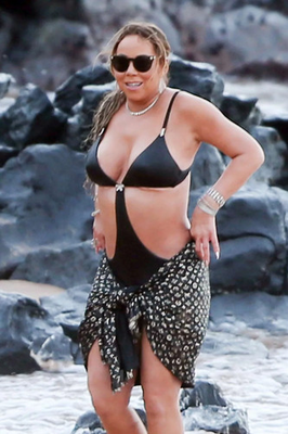 #ad Mariah Carey Adjusting The Swimsuit 5x7 Picture Celebrity Print $4.99