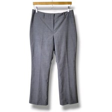 Ann Taylor Curvy Boot Trouser Pants 8P  Wool Blend Gray Career Dress Work NWT