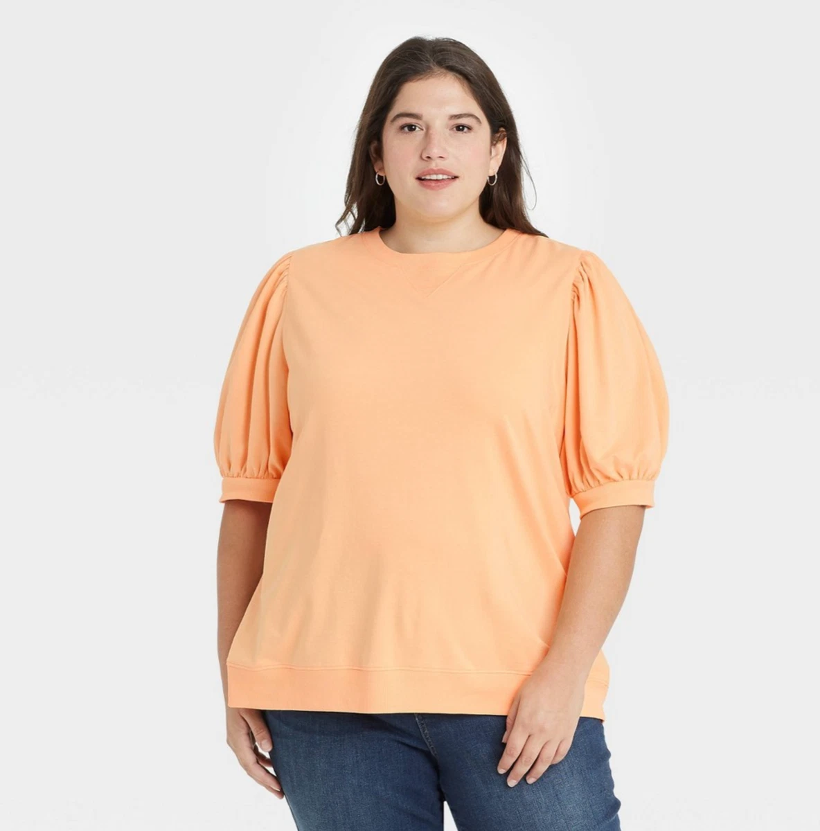 Plus size orange sweatshirt sale