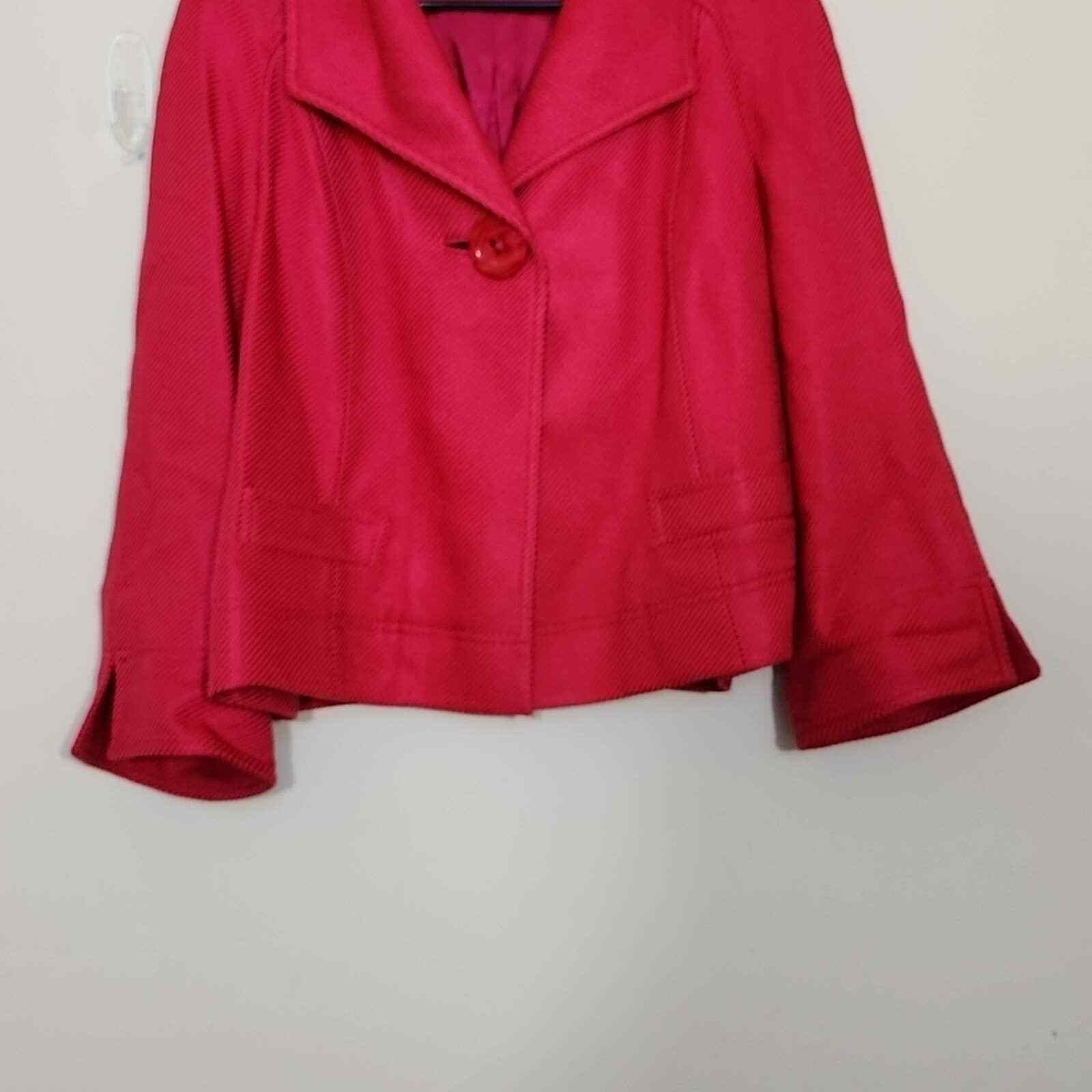 Ellen Tracy Single Button Pink Jacket Blazer Size… - image 3