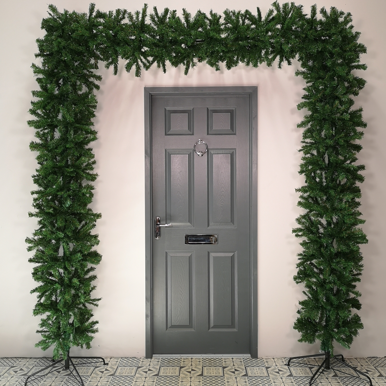 8ft (2.4m) Tall Prelit Premier Indoor / Outdoor Christmas Tree Arch in