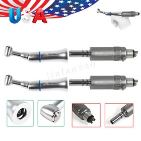 USA NSK Style Dental Slow Low Speed Handpiece Contra Angle Push /4Hole Air Motor