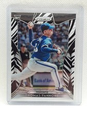 Thomas Pannone 2019 Prizm Baseball - ZEBRA RC (15/99) - Toronto Blue Jays
