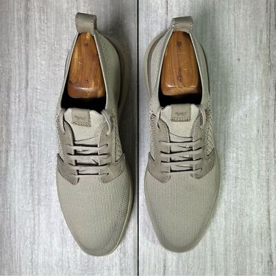 SwiftKnit Derby oxfords in gray with tan accents very gently used Wolf and Shepherd SwiftKnit Grey Knit Casual Derby Oxford  main image 3