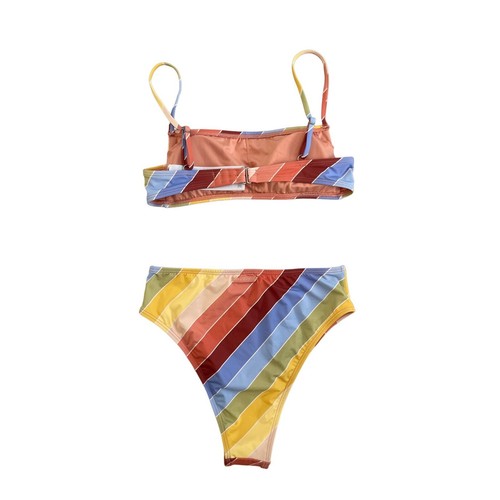 Conjunto de Bikini Billabong Pequeño Brillante Aturdimiento Cuadrado Acanalado Bralette Parte Superior Parte Inferior - Imagen 6 de 12