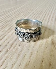 Regina Lane Vintage Sterling Silver Flower Band Ring Size 7