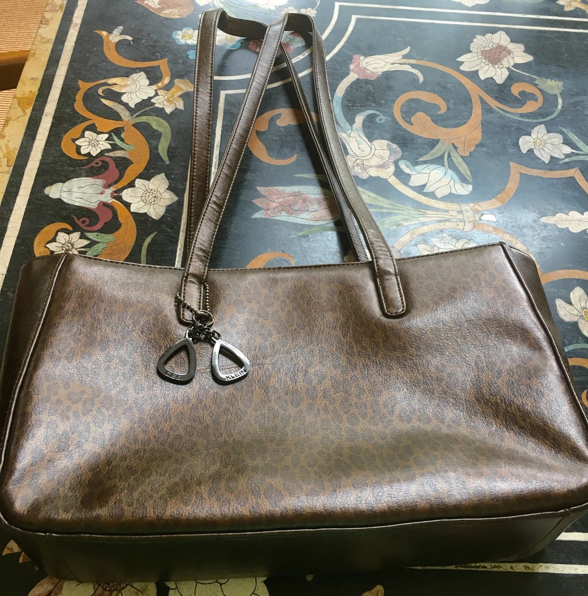 CEE KLEIN Black Brown Bronze Animal Print Shoulder Bag. Non
