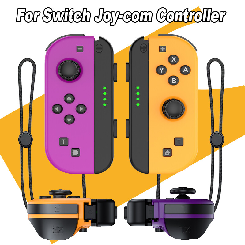 Nintendo Switch Joy Con Controller Purple And Orange Neon Purple